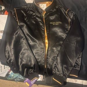 Vintage MGM Grand Las Vegas Acetate jacket black and gold